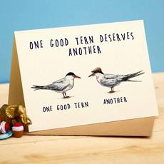 Wenskaart stern "One good tern" via Fairy Positron