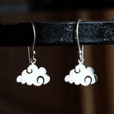Zilveren oorbellen wolken van Fairy Positron