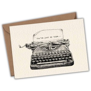 Wenskaart typemachine "You're just my type" from Fairy Positron