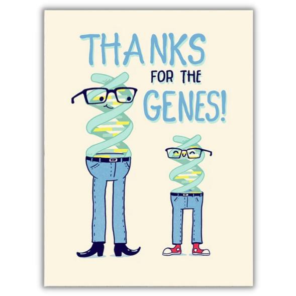 Wenskaart "Thanks for the genes!" from Fairy Positron