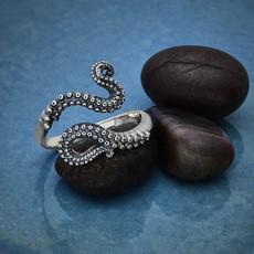 Zilveren ring octopusarmen via Fairy Positron