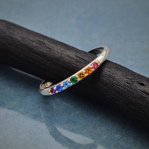 Zilveren ring regenboog from Fairy Positron