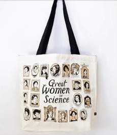 Schoudertas "Great women of science" via Fairy Positron