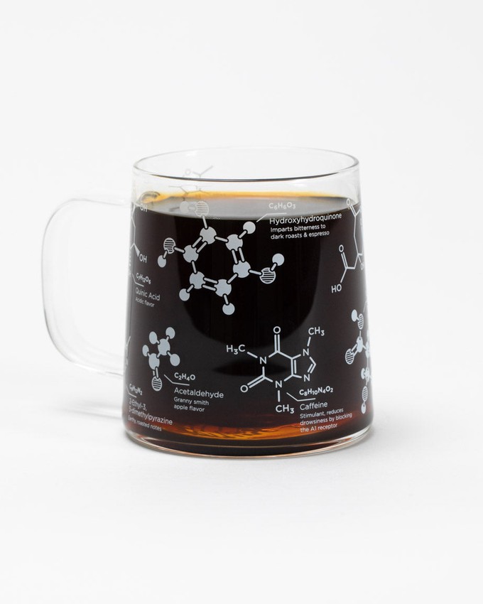 Glazen Mok “The Chemistry of Coffee” from Fairy Positron