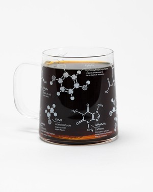 Glazen Mok “The Chemistry of Coffee” from Fairy Positron