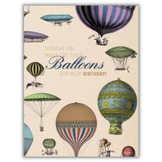 Wenskaart luchtballon "Thought you might like these balloons" via Fairy Positron