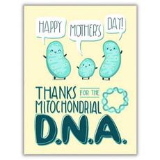 Wenskaart moederdag "Thanks for the mitochondrial DNA" via Fairy Positron