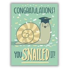 Wenskaart slak "Congratulations! You snailed it!" via Fairy Positron