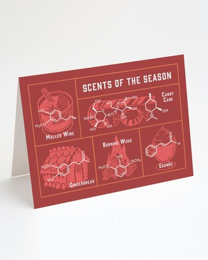 Wenskaart kerst "The Scents of the Season" (rood) from Fairy Positron