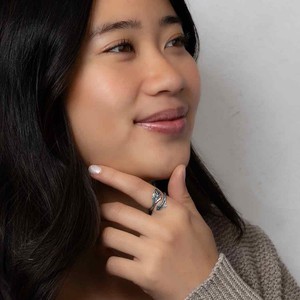 Zilveren ring bladeren from Fairy Positron