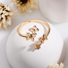 Bronzen ring vlinderzwerm via Fairy Positron