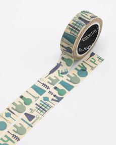 Washi-tape “Laboratory Glassware” via Fairy Positron