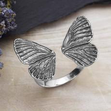 Zilveren ring vlinder via Fairy Positron