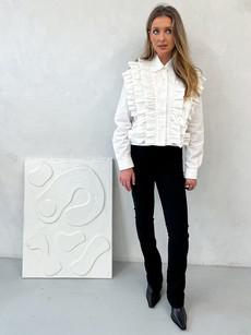 Rain Frill Shirt in White via Fanfare Label