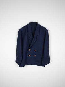 Ethically Made Navy Linen Suit via Fanfare Label