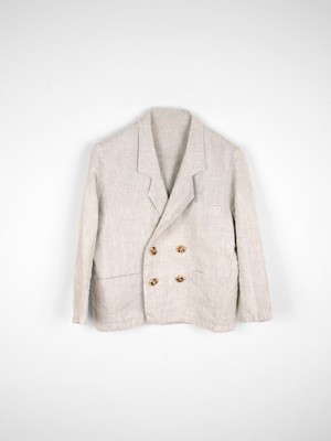 Ethically Made Beige Linen Suit Plain from Fanfare Label