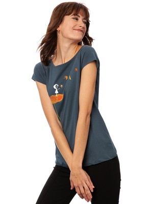 Schwalbenzug Cap Sleeve thundercloud from FellHerz T-Shirts - bio, fair & vegan