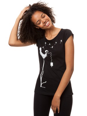 Dandelion Cap Sleeve black from FellHerz T-Shirts - bio, fair & vegan