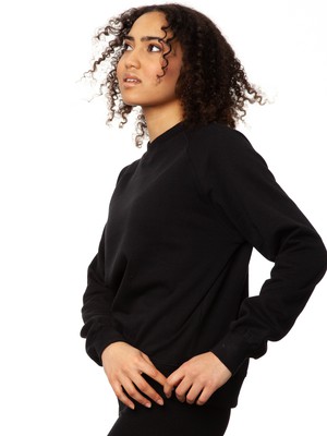 Guitar girl Raglan Sweater gray melange from FellHerz T-Shirts - bio, fair & vegan