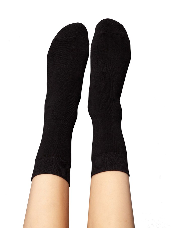 Warm, cuddly socks with organic cotton, black from FellHerz T-Shirts - bio, fair & vegan