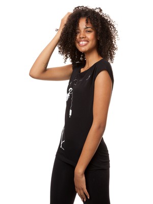 Dandelion Cap Sleeve black from FellHerz T-Shirts - bio, fair & vegan