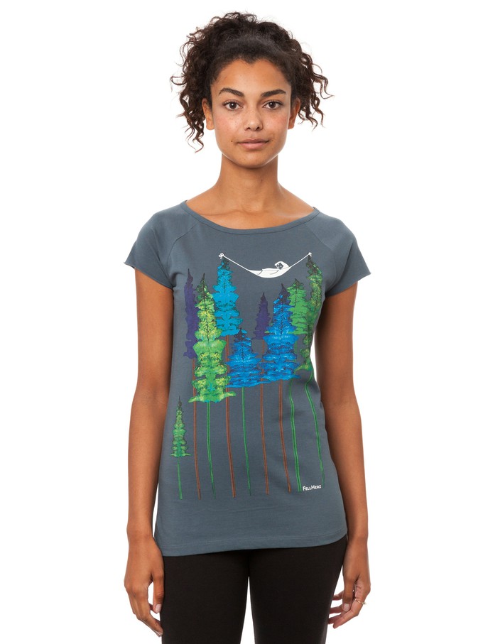 Wood Girl Cap Sleeve thundercloud from FellHerz T-Shirts - bio, fair & vegan