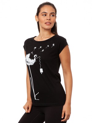 Dandelion Cap Sleeve black from FellHerz T-Shirts - bio, fair & vegan