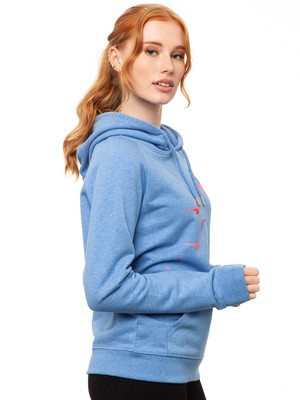 Seagull Flight Hoodie blue melange from FellHerz T-Shirts - bio, fair & vegan