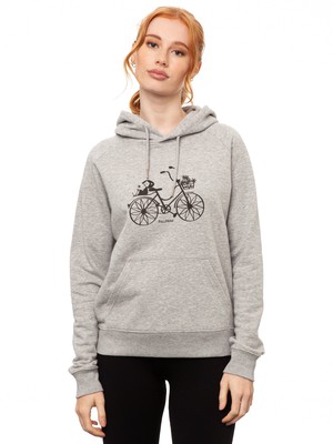 Bicycle Girls Hoodie Heather Grey from FellHerz T-Shirts - bio, fair & vegan