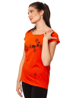 Sloth Cap Sleeve koi orange from FellHerz T-Shirts - bio, fair & vegan