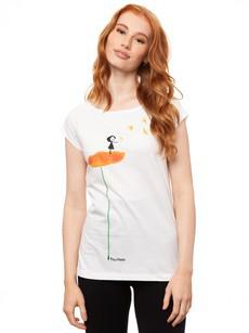 Schwalbenzug Cap Sleeve white via FellHerz T-Shirts - bio, fair & vegan