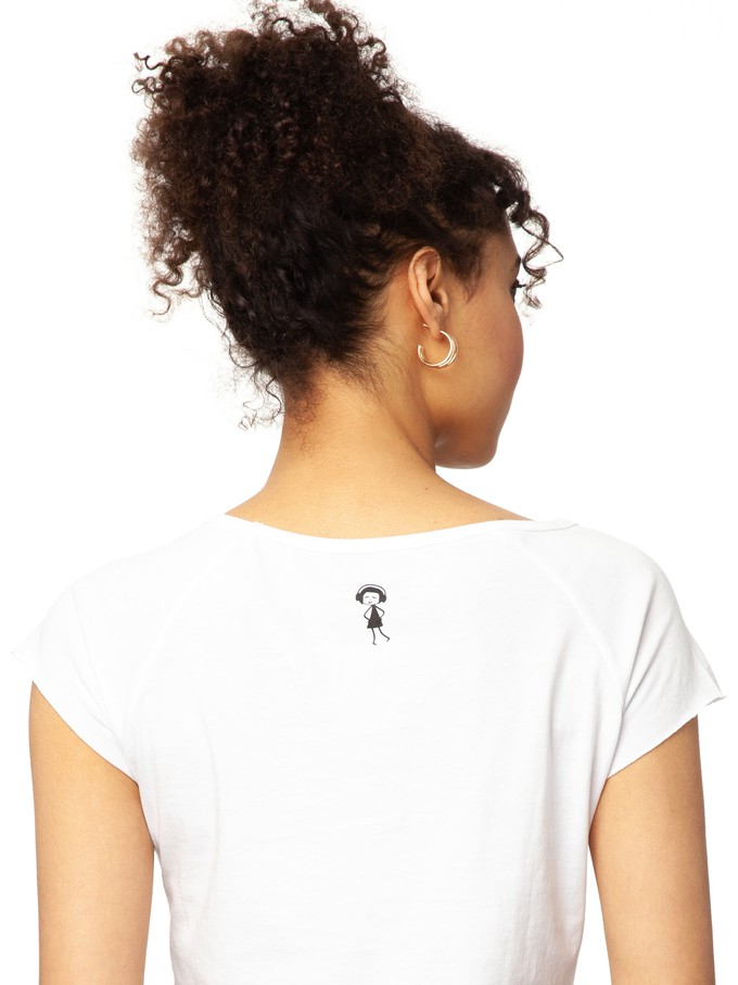 Yoga girl Cap Sleeve white from FellHerz T-Shirts - bio, fair & vegan