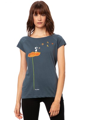 Schwalbenzug Cap Sleeve thundercloud from FellHerz T-Shirts - bio, fair & vegan