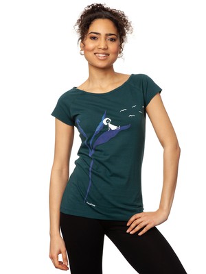 Relaxn Cap Sleeve deep teal from FellHerz T-Shirts - bio, fair & vegan