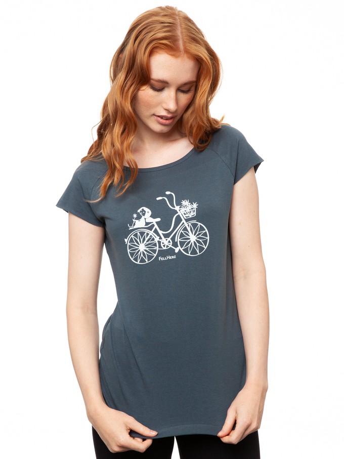 Fahrrad-Mädchen Cap Sleeve thundercloud from FellHerz T-Shirts - bio, fair & vegan