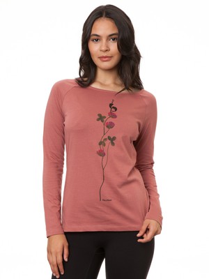 Raglan Longsleeve Glücksklee canyan rose from FellHerz T-Shirts - bio, fair & vegan