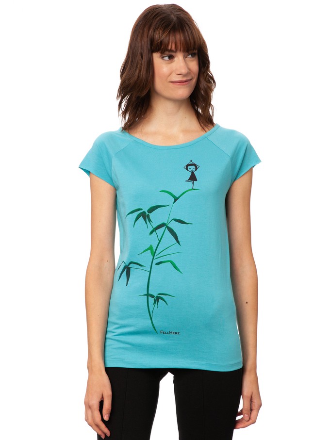 Yoga Girl Cap Sleeve neptune from FellHerz T-Shirts - bio, fair & vegan