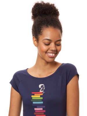 Books Girl Cap Sleeve midnight from FellHerz T-Shirts - bio, fair & vegan