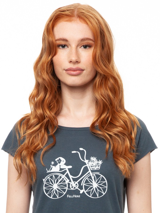 Fahrrad-Mädchen Cap Sleeve thundercloud from FellHerz T-Shirts - bio, fair & vegan