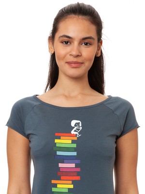 Books Girl Cap Sleeve thundercloud from FellHerz T-Shirts - bio, fair & vegan