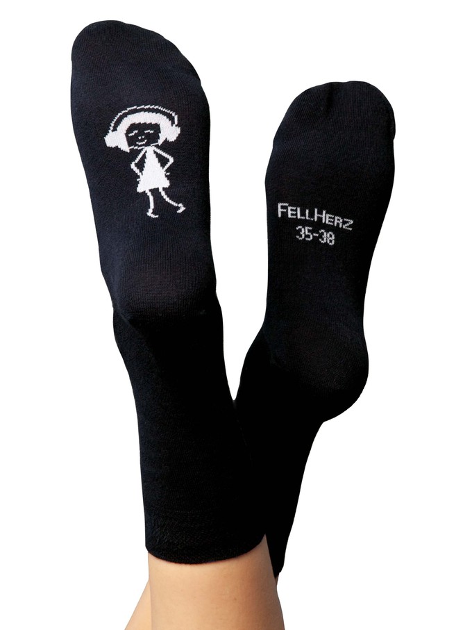 Pack of 3 socks with organic cotton black from FellHerz T-Shirts - bio, fair & vegan
