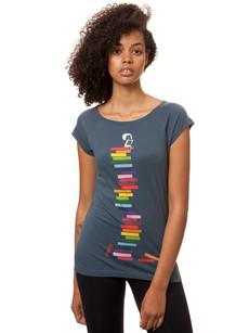 Books Girl Cap Sleeve thundercloud via FellHerz T-Shirts - bio, fair & vegan