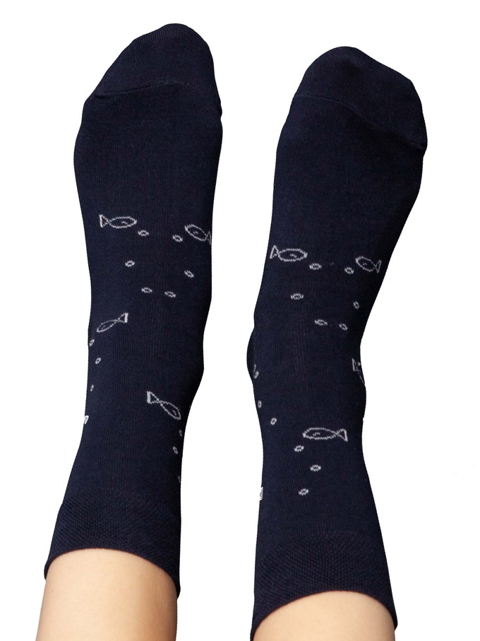 Pack of 3 socks with organic cotton Anker midnight from FellHerz T-Shirts - bio, fair & vegan