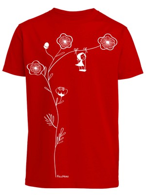 Rocking Girl Kids T-Shirt red from FellHerz T-Shirts - bio, fair & vegan