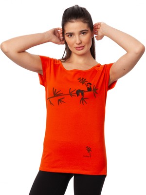 Sloth Cap Sleeve koi orange from FellHerz T-Shirts - bio, fair & vegan