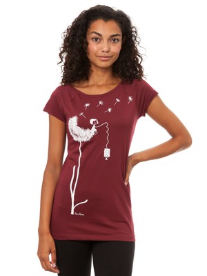 Dandelion Cap Sleeve ruby from FellHerz T-Shirts - bio, fair & vegan