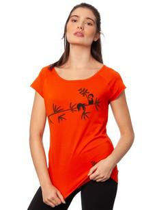 Sloth Cap Sleeve koi orange via FellHerz T-Shirts - bio, fair & vegan