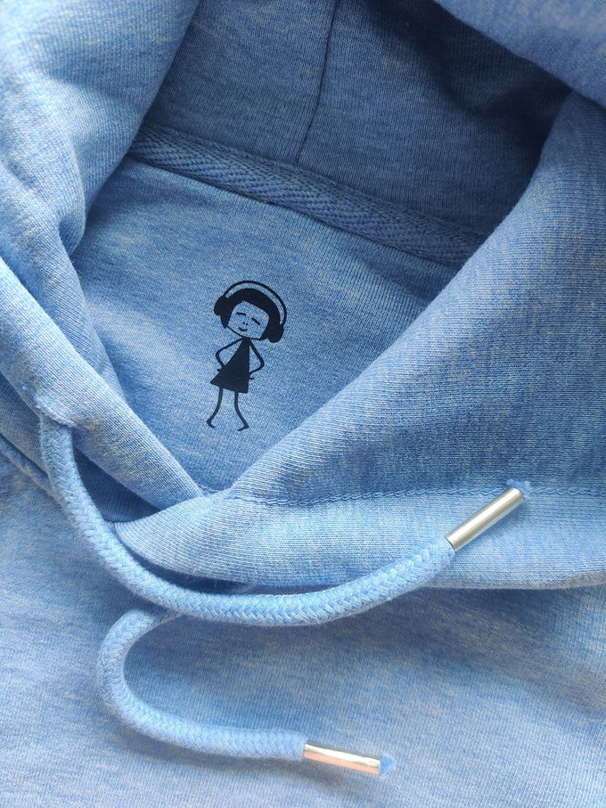 Hoodie Blue melange from FellHerz T-Shirts - bio, fair & vegan