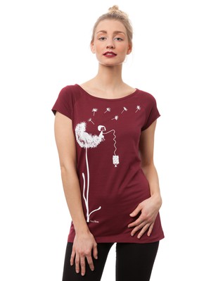 Dandelion Cap Sleeve ruby from FellHerz T-Shirts - bio, fair & vegan