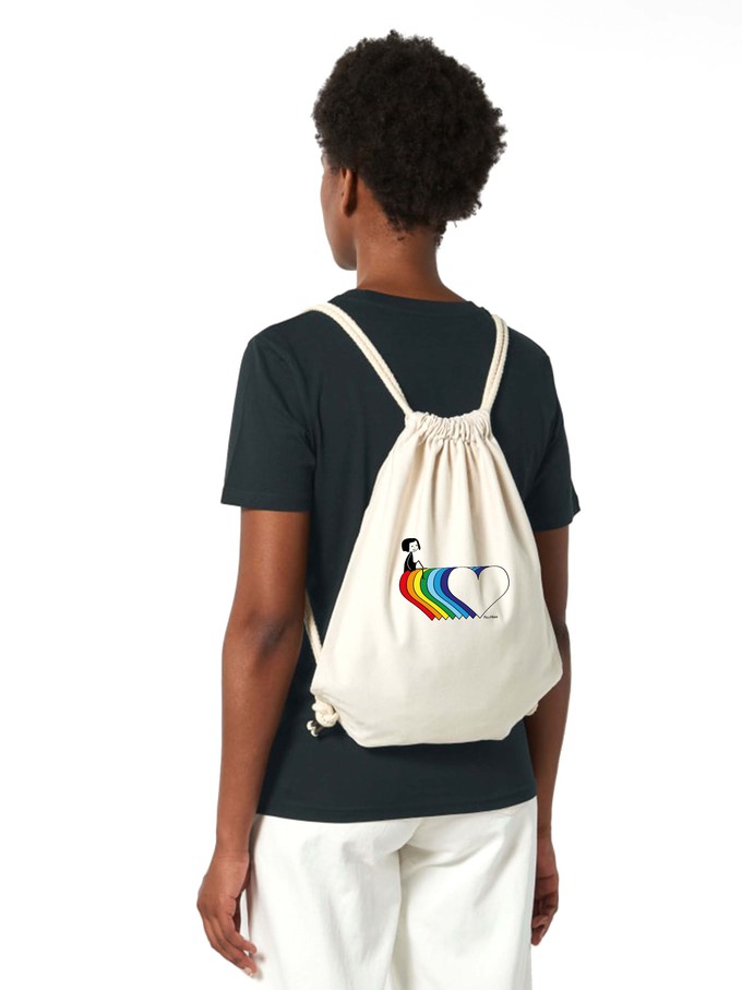 Rainbow gym bag white from FellHerz T-Shirts - bio, fair & vegan